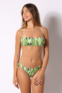 Bikini Fascia + Slip con fiocchi fantasia Malesia - Il Gabbiano