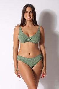 Bikini Ferretto Invisibile Curvy + Slip con lacci Fantasia Jacquard - Il Gabbiano