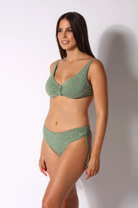 Bikini Ferretto Invisibile Curvy + Slip con lacci Fantasia Jacquard - Il Gabbiano