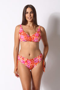 Bikini Ferretto Invisibile Curvy + Slip con lacci Fantasia Amira - Il Gabbiano