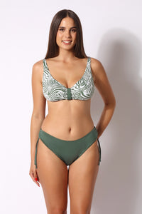 Bikini Ferretto Invisibile Curvy + Slip con lacci Fantasia Savana - Il Gabbiano