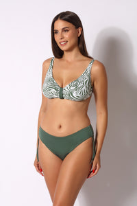 Bikini Ferretto Invisibile Curvy + Slip con lacci Fantasia Savana - Il Gabbiano