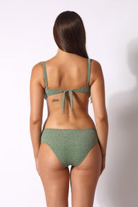 Bikini Top Fascia Curvy + Slip fantasia Jacquard - Il Gabbiano