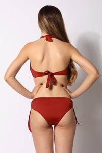 Bikini Top Vela + Slip con lacci laterali Charme - Il Gabbiano