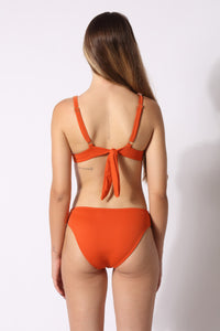 Bikini Top Vela con fascia sottoseno + Slip tinta unita Shaded Lace - Il Gabbiano