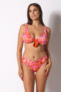 Bikini Top Vela con fiocco centroseno Lady + Slip fantasia Amira - Il Gabbiano