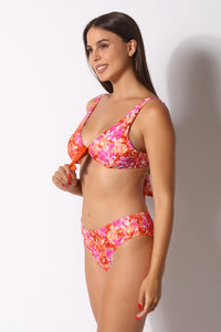 Bikini Top Vela con fiocco centroseno Lady + Slip fantasia Amira - Il Gabbiano